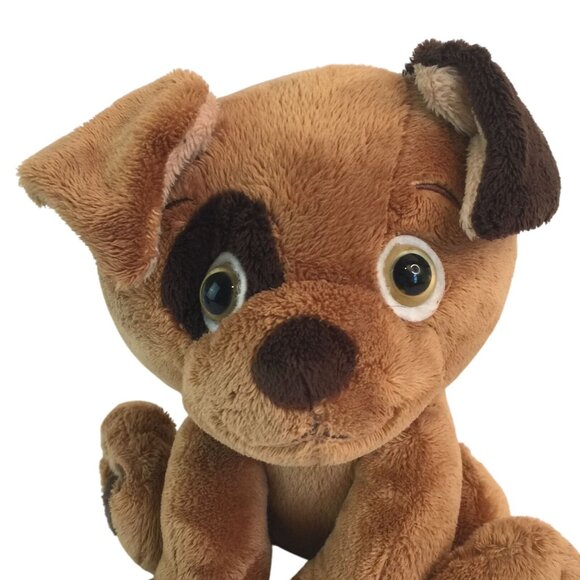 Fiesta Kidz Brown Dog Plush 7" Puppy Stuffed Animal Toy 2008 Eye Patch - Picture 2 of 8